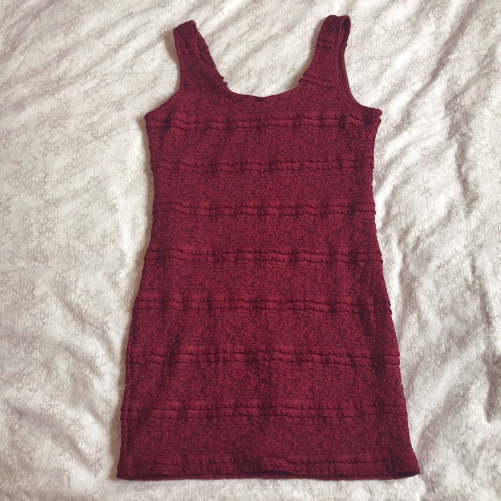Textured bodycon mini dress